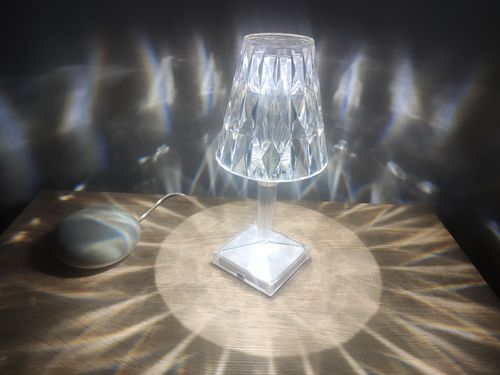 Customer photo review of Lampada effetto cristallo touch