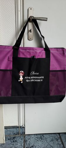 Customer photo review of Sac personnalisé version KING SIZE (55 cm X 40 cm) + Housse à chaussures