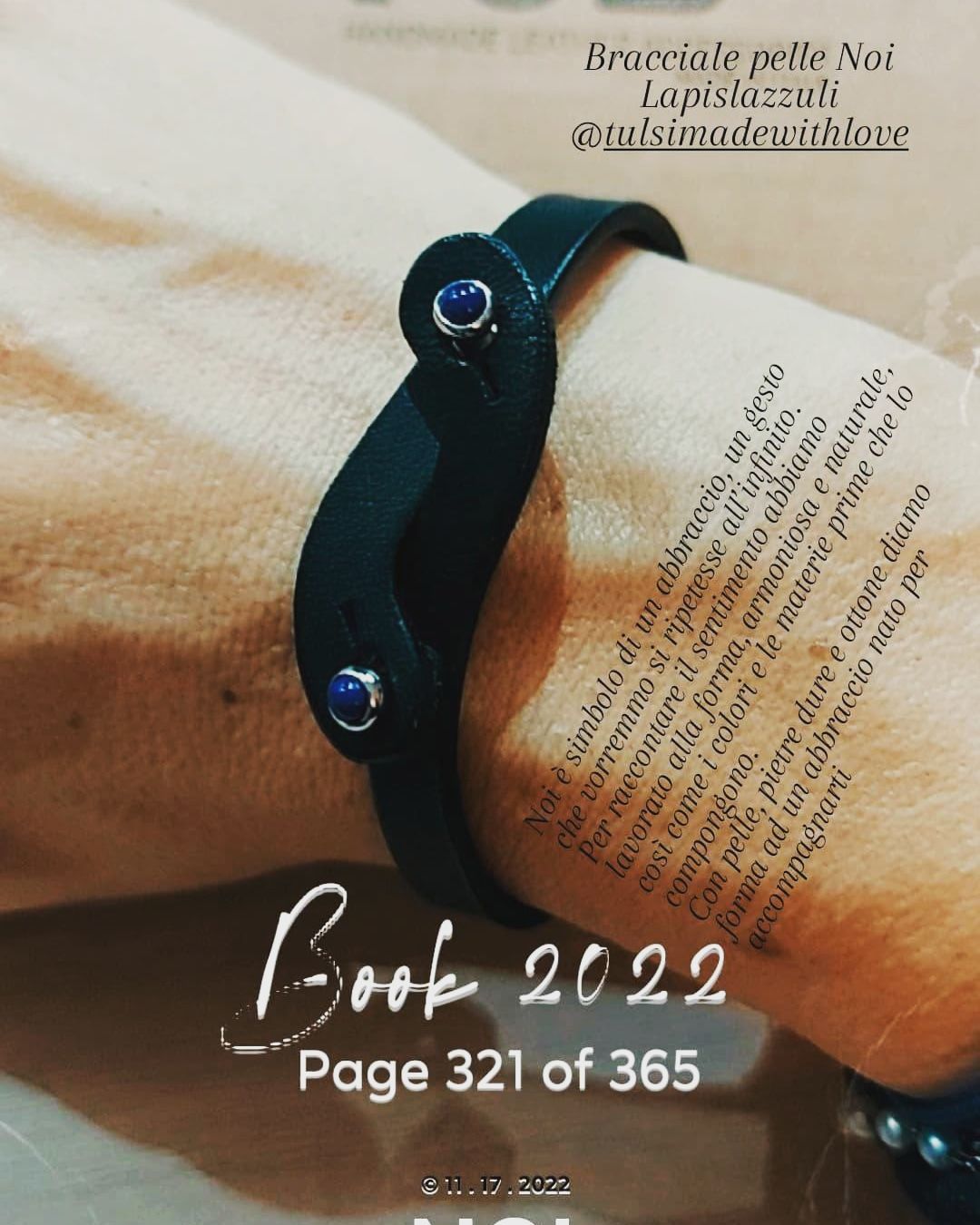 Customer photo review of Bracciale pelle Noi Lapislazzuli Tulsi