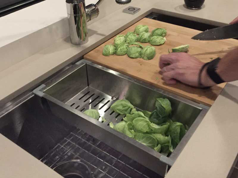 Customer photo review of 33" Undermount Workstation Sink – 16 Gauge Stainless Steel Single Bowl – Offset Drain Left – Seamless Drain (5LS33L)