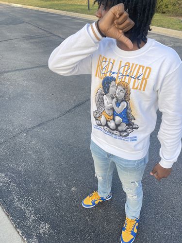 Customer photo review of UCLA Dunk Low DopeSkill Sweatshirt Real Lover Graphic