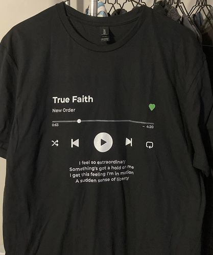 Customer photo review of Your Favorite Song T-Shirt Music Player - Men's T-Shirt