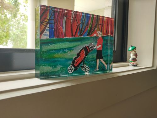Customer photo review of 12.5 x 17.5 cm Free Standing Acrylic Photo Block