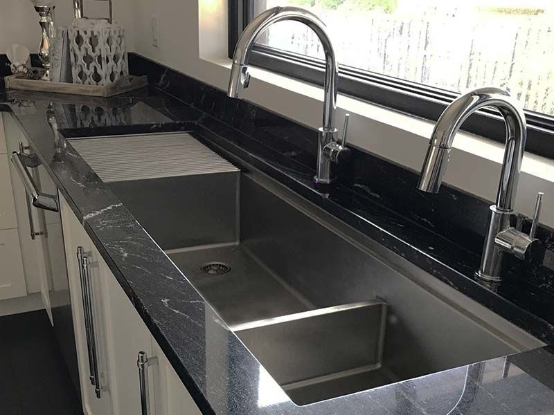 Customer photo review of 47" Undermount Drainboard Workstation Sink – 16 Gauge Stainless Steel Single Bowl – 10" Deep – Reversible – Seamless Drain (5LPS27c-10)