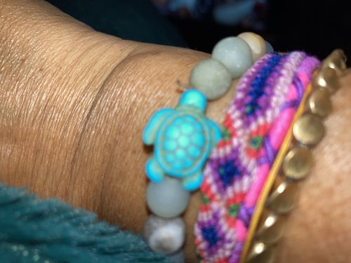 Customer photo review of "Turtle" tracking bracelet