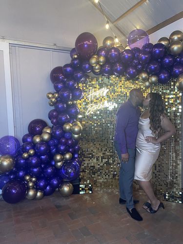 Customer photo review of Light Gold Shimmer Wall Panels – Easy Setup Wedding/Event/Theme Party Decorations