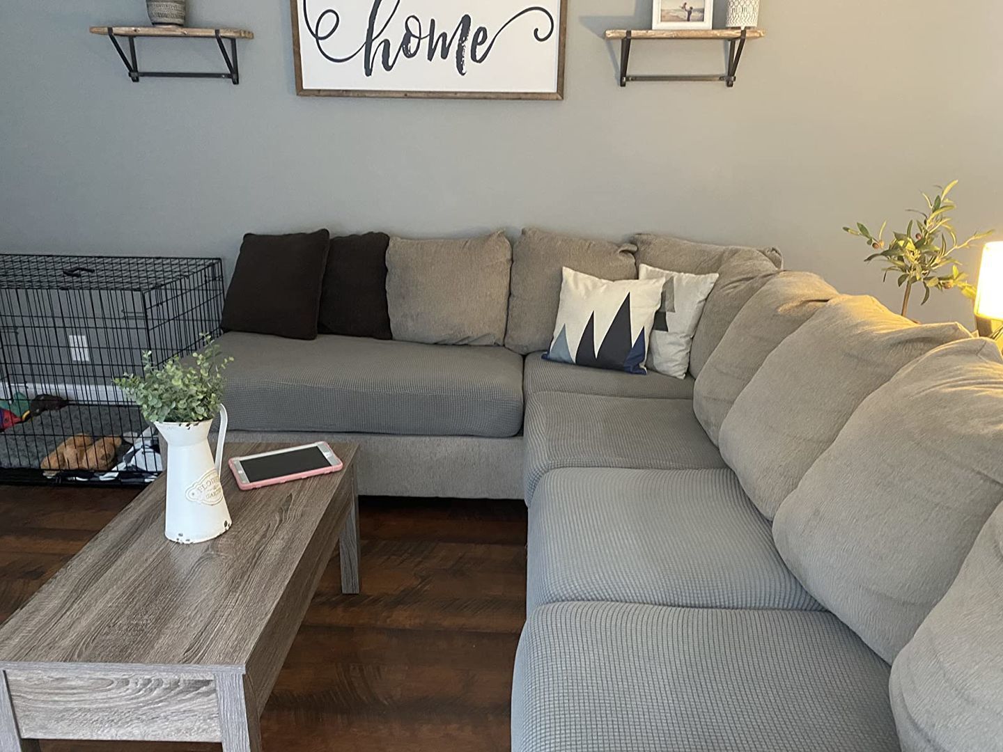 Customer photo review of (Christmas Hot Sale )Sofa Cushion Cover