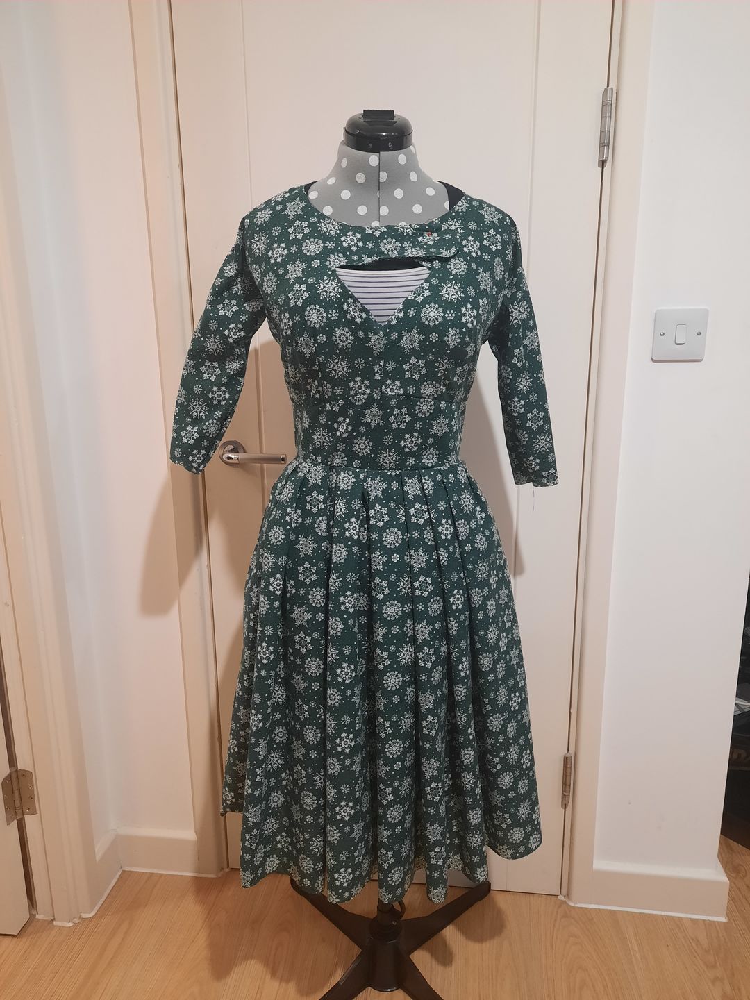 Customer photo review of All Over Snowflakes Polycotton Fabric