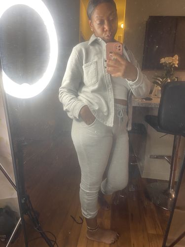 Customer photo review of Kemi Fleece Jogger Set (Green)