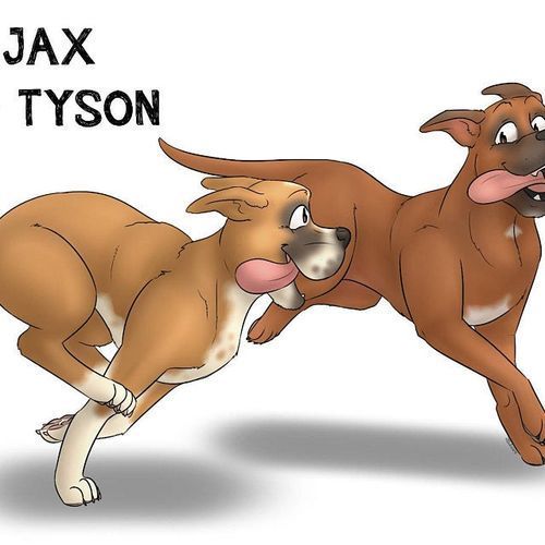 Customer photo review of Custom Pet Portrait - Cool Gift For Animal Lovers - Cartoon Caricature Dog Cat Horse Rabbit - Hand drawn from photos