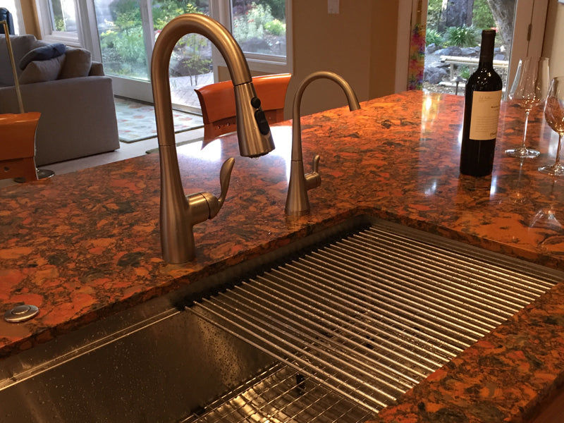 Customer photo review of 33" Undermount Workstation Sink – 16 Gauge Stainless Steel Single Bowl – Offset Drain Left – Seamless Drain (5LS33L)