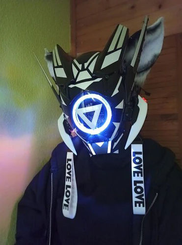 Customer photo review of Cyberpunk Cosplay Helmet