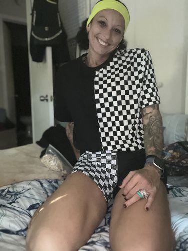 Customer photo review of Salty Savage Unisex Two Tone Checker Tee | Black/White Checkerboard