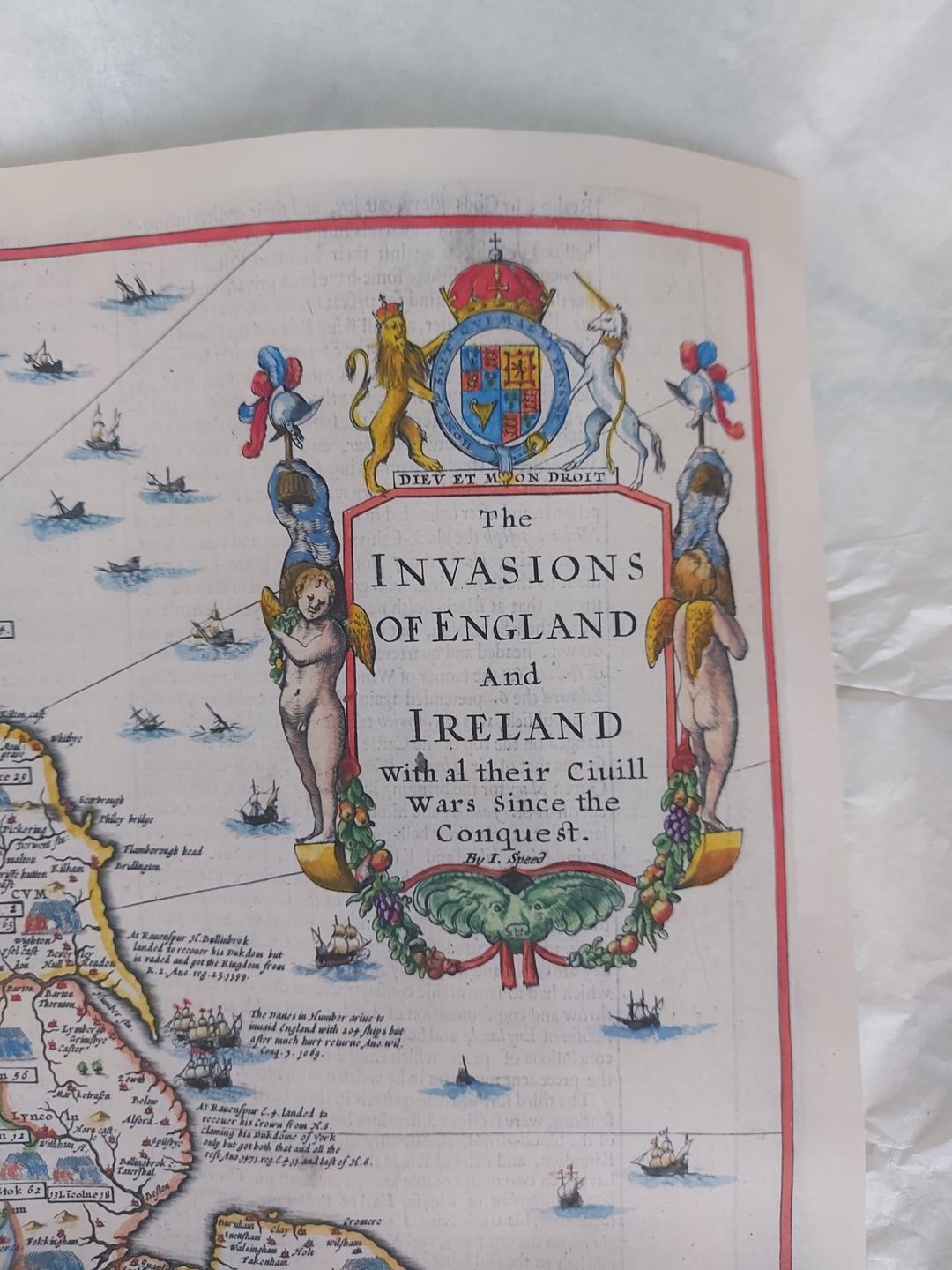 Customer photo review of Old England And Ireland Map, 1676 - Invasions and Civil Wars Since 1066 - Antique Wall Art