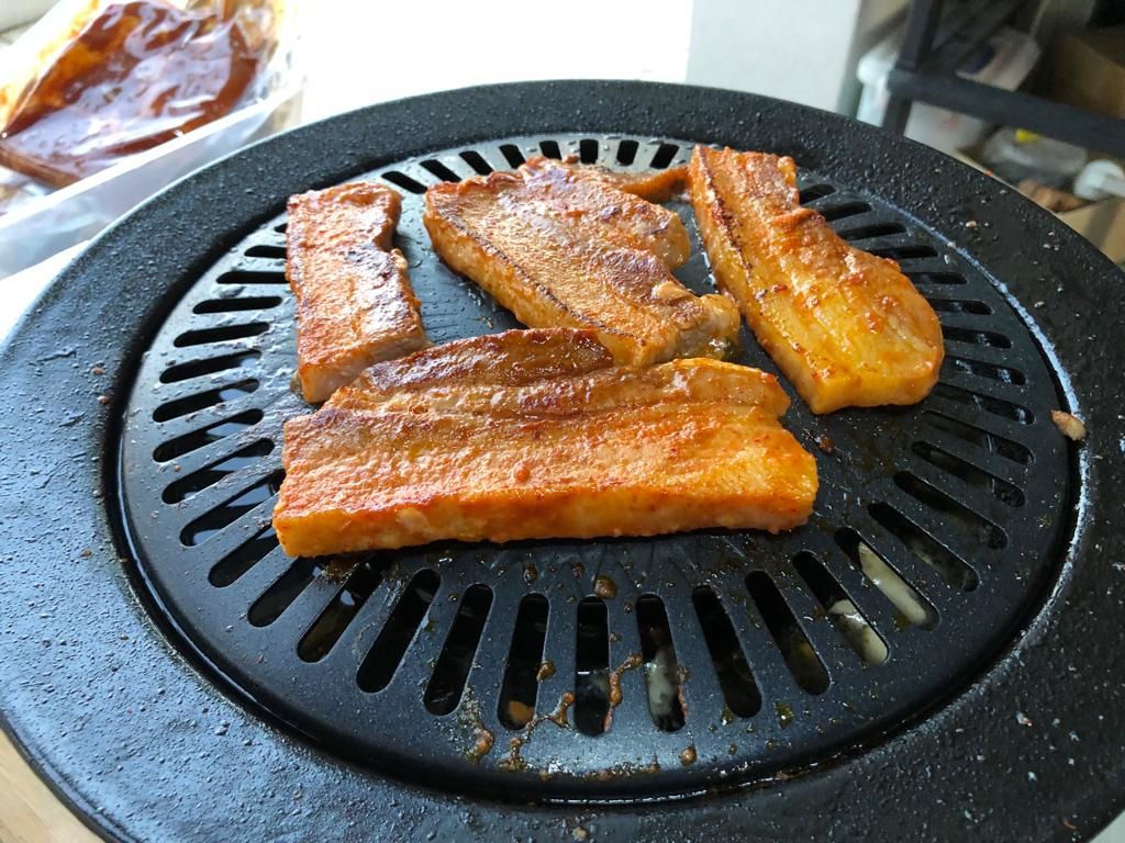 Customer photo review of JIN Gochujang Marinated | 1cm Pork Collar 목살 - 200g