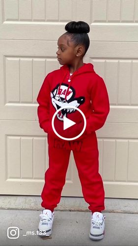 Customer video review of Kids Survive Chenille Hoodie and RAW Basic Red Jogger Set