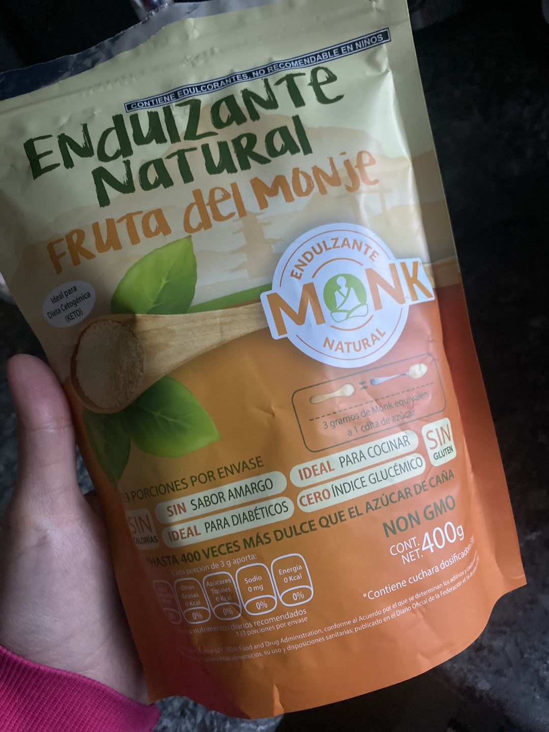 Customer photo review of Monk®: Endulzante Natural Fruta del Monje 400 g. (Monk Fruit)