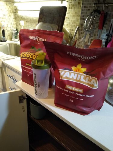 Customer photo review of Chocolate Whey Protein Isolate
