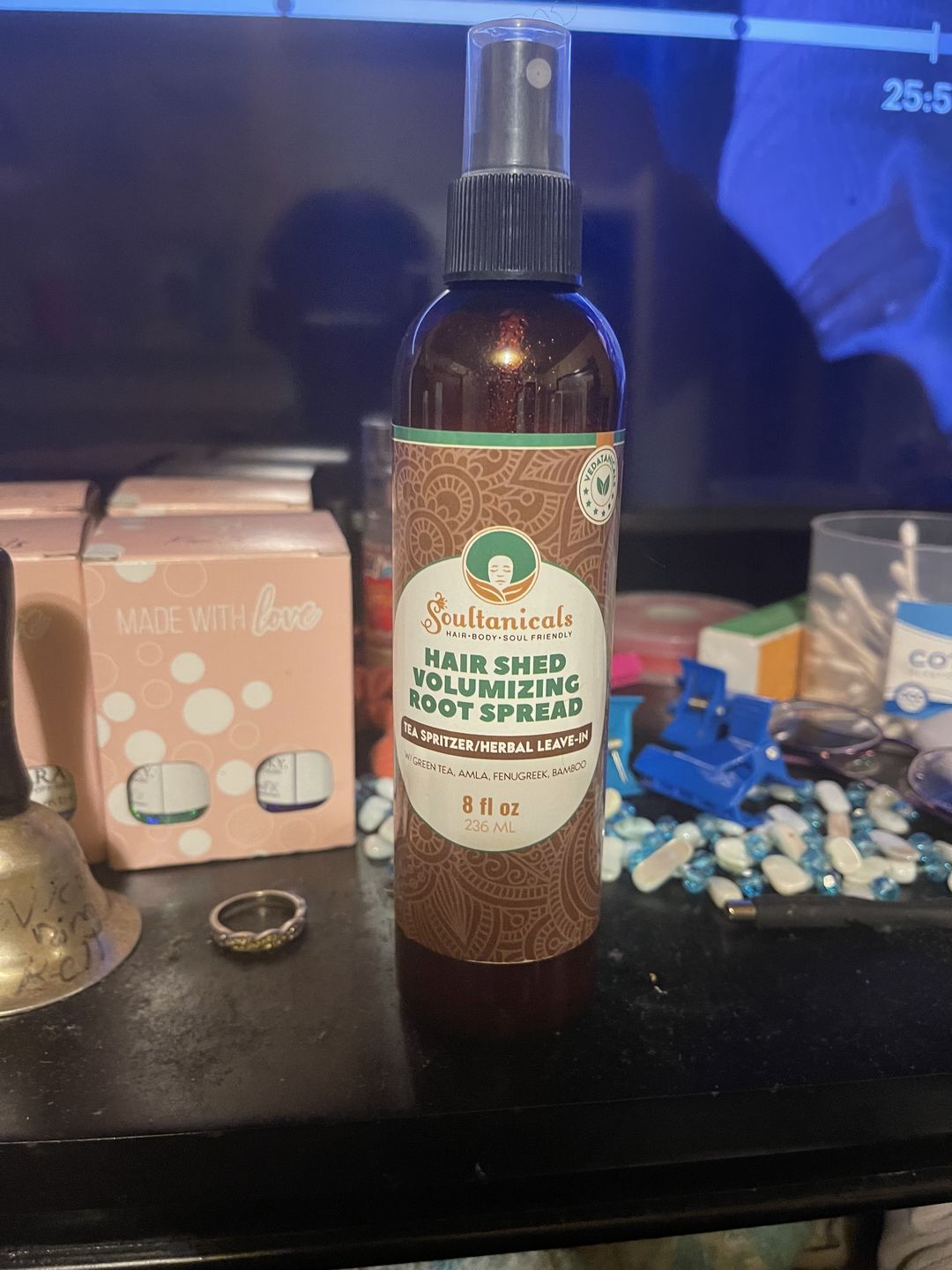 Customer photo review of HAIR SHED VOLUMIZING ROOT SPREAD Tea Spritzer/Herbal Leave-in