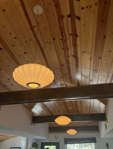 Customer photo review of Contemporary Bubble Silk Lantern Pendant Light