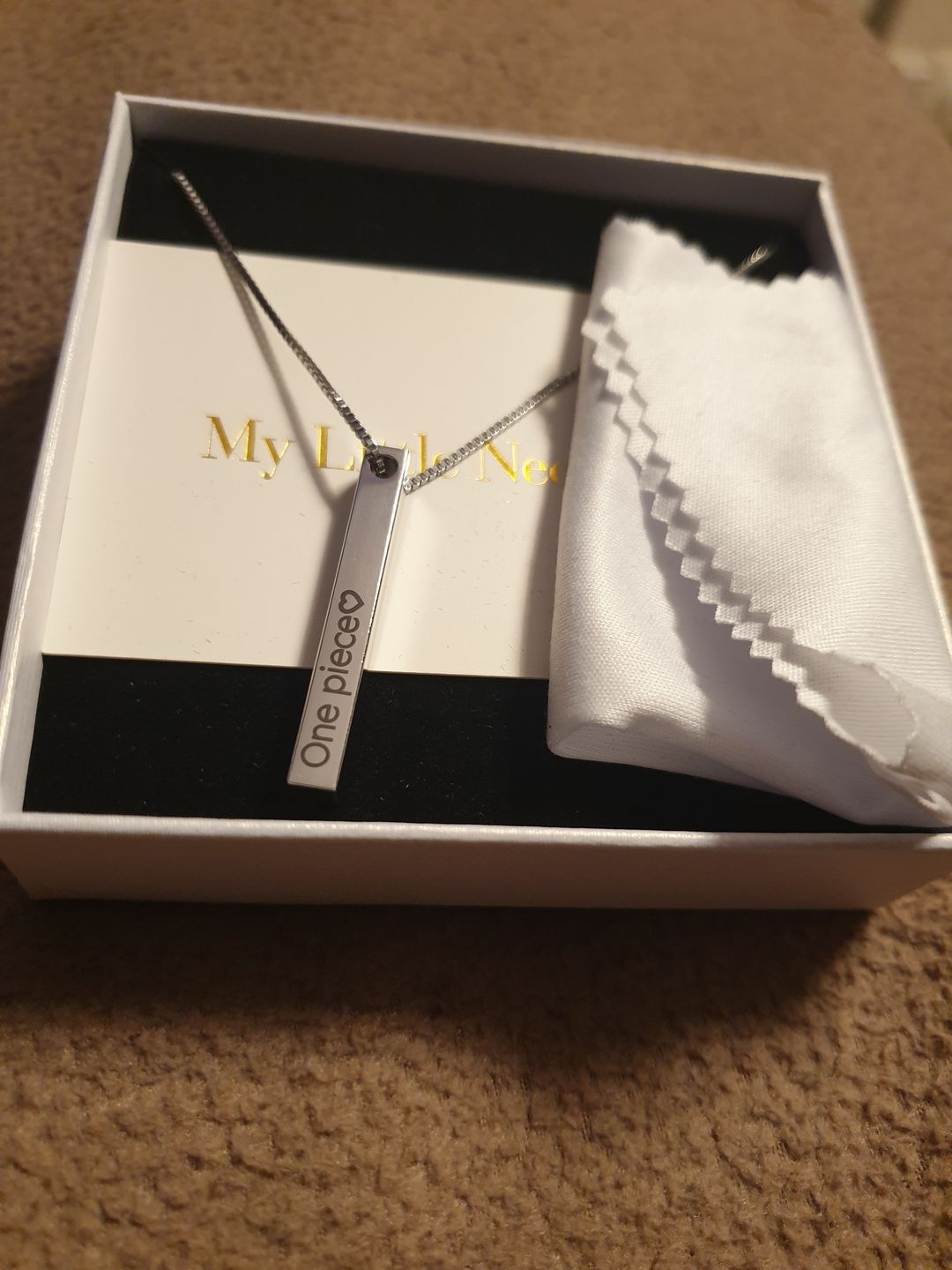 Customer photo review of Collier Personnalisé Barre 3D