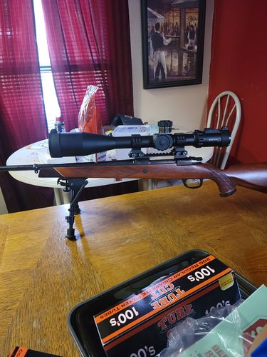 Customer photo review of Sniper KT 12-60X60 SAL Rifle Scope 35mm Tube Side Parallax Adjustment Glass Etched Reticle Red Green Illuminated with Scope Rings