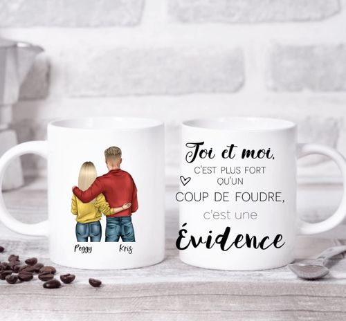 Customer photo review of Couple (homme et femme) - Mug personnalisée