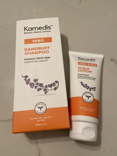 Customer photo review of ערכה דו שלבית לטיפול בקשקשים | SEBO DANDRUFF KIT