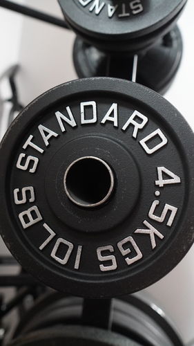 Customer photo review of Cast Iron Olympic Weight Plates