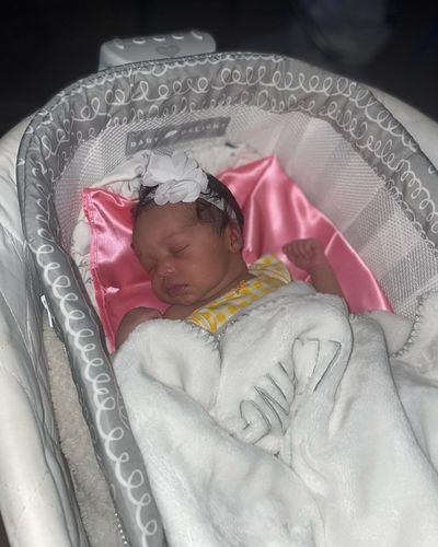 Customer photo review of Satin Baby Crib Panel
