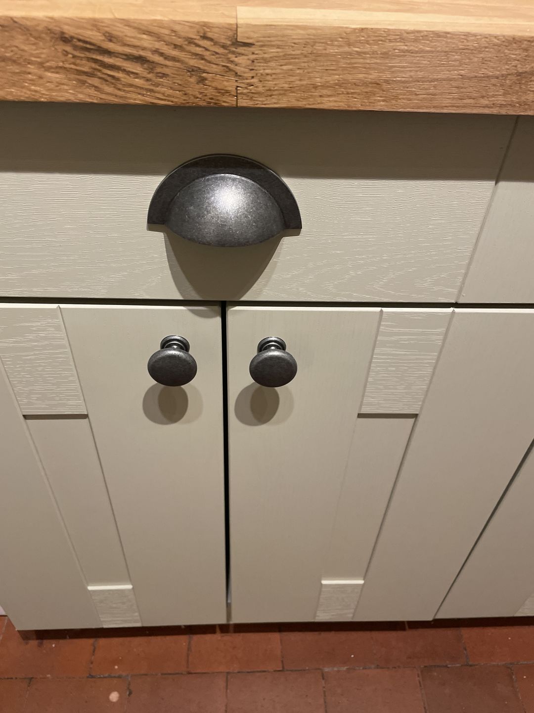 Customer photo review of Monmouth Iron Cupboard Handles