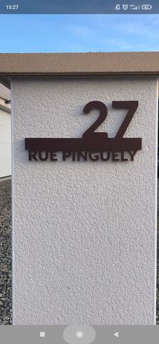 Customer photo review of Numero civico e testo sagomato modello Line 02 Acrilico