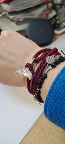 Customer photo review of "Whale" tracking bracelet