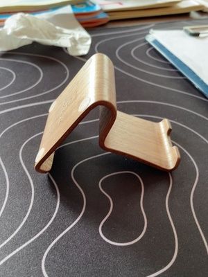 Customer photo review of Scandi Style Wooden iPhone Stand for Desk