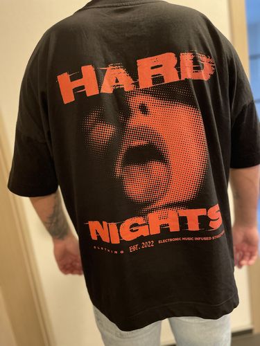 Customer photo review of Red Face Oversized Shirt (FrontBackPrint)