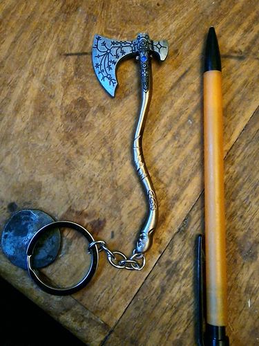 Customer photo review of Leviathan Axe Key Ring