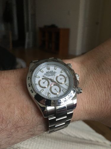 Customer photo review of Cosmograph Daytona White Dial Stainless Steel - Code: RLX038