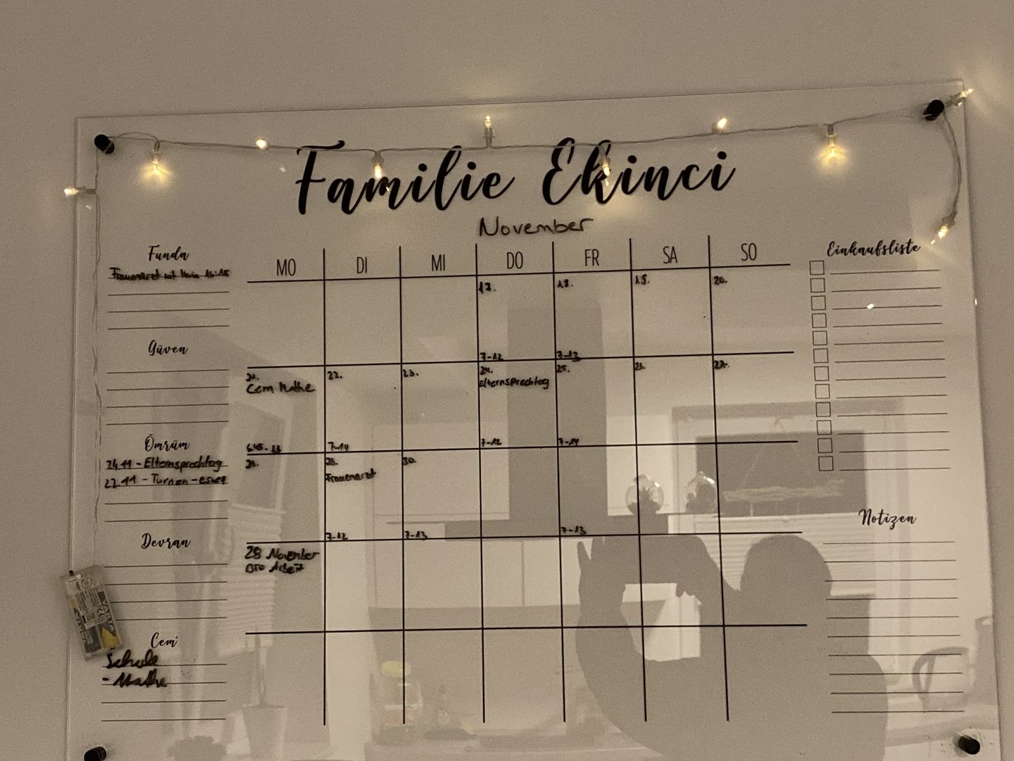Customer photo review of 5-Namen Familienplaner