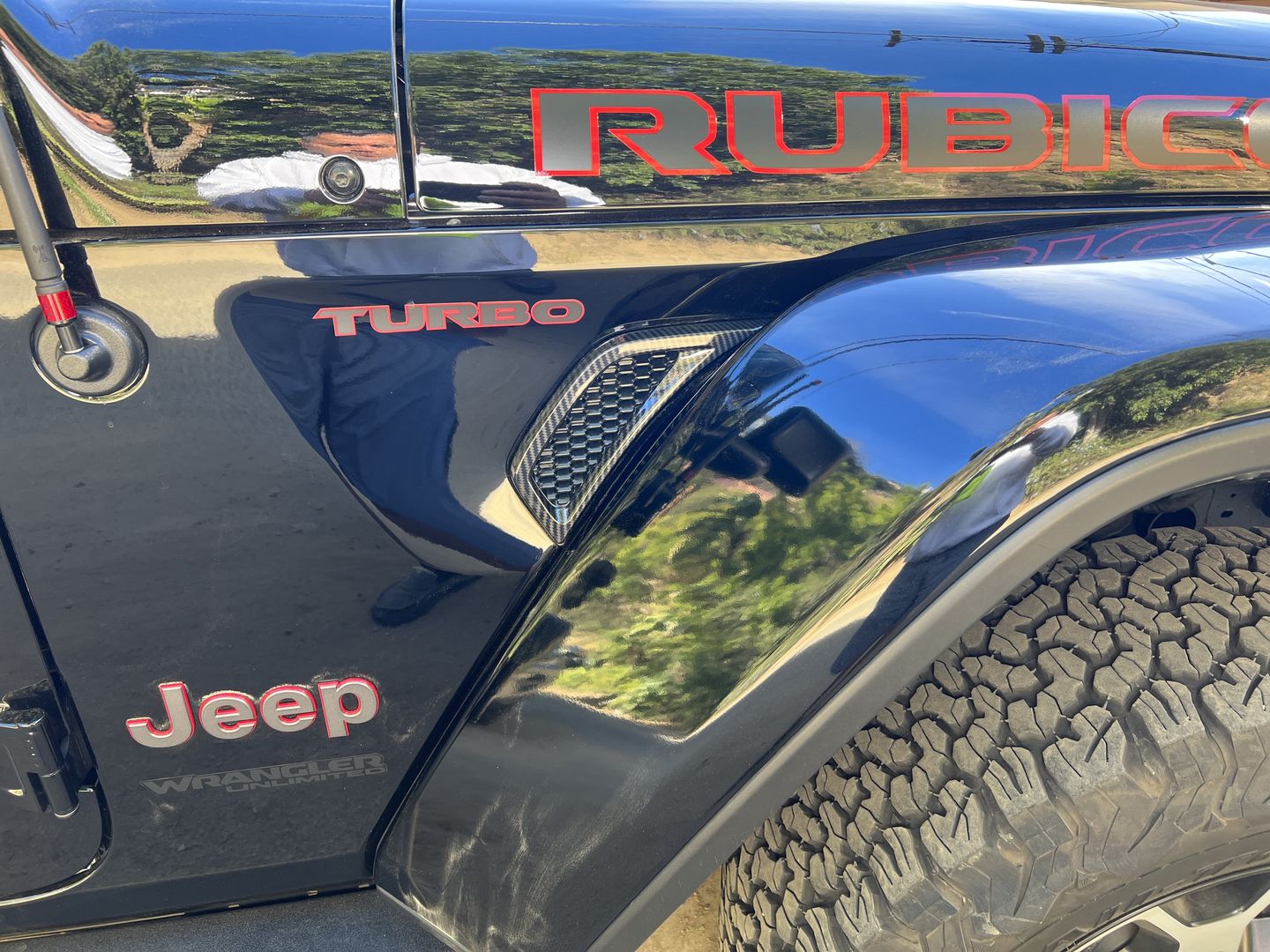 Customer photo review of Design Your Own Fender Vent Premium Wrap Decal for Wrangler and Gladiator