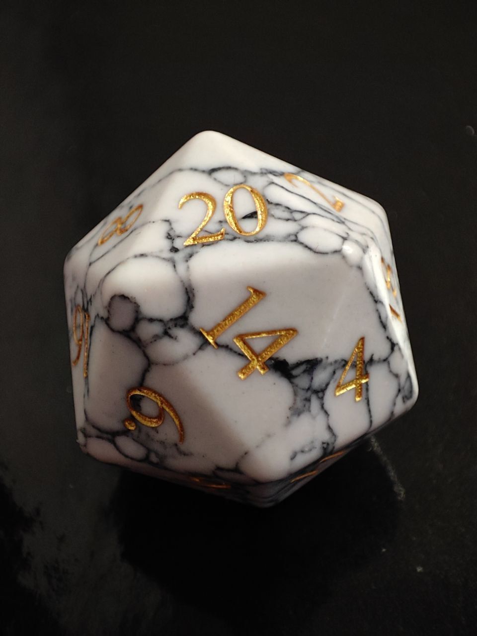Customer photo review of Cracked Marble - Stone Dice Set