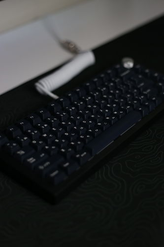 Customer photo review of Mountain Black | Deskmat