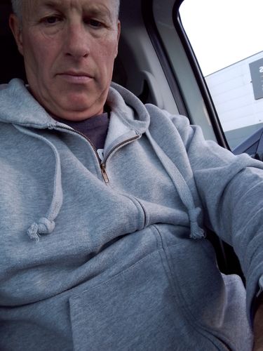 Customer photo review of Mens Zip Up Premium Hoodie - Grey