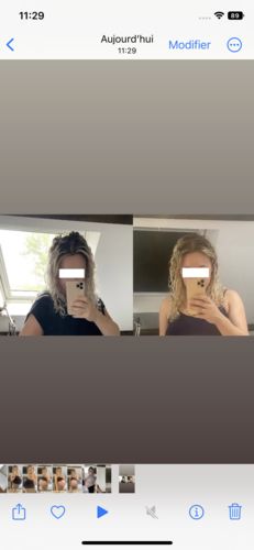 Customer photo review of Notre soin éclaircissant pour des cheveux rayonnants en moins de 5 minutes