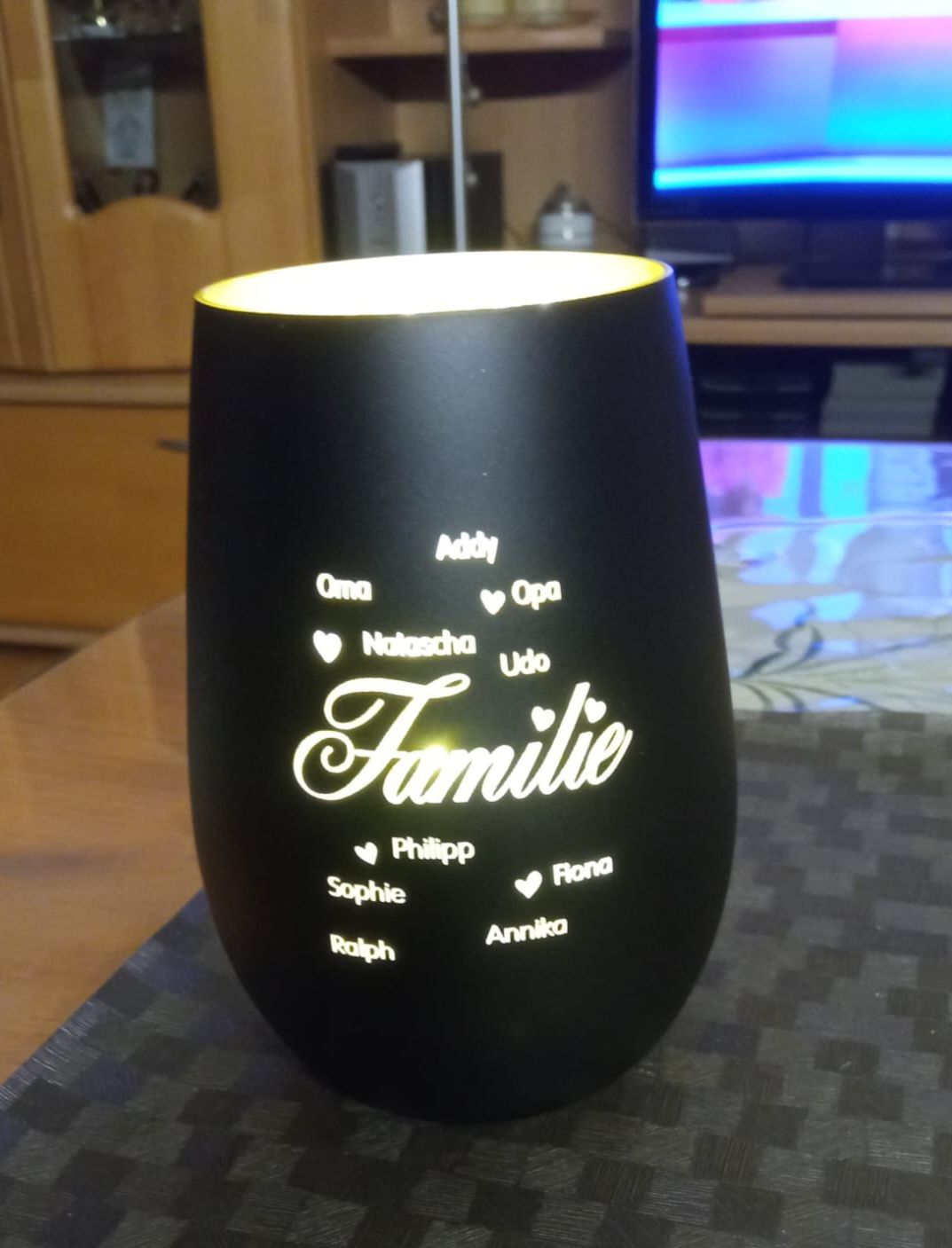 Customer photo review of Familie ist... - Familien-Windlicht