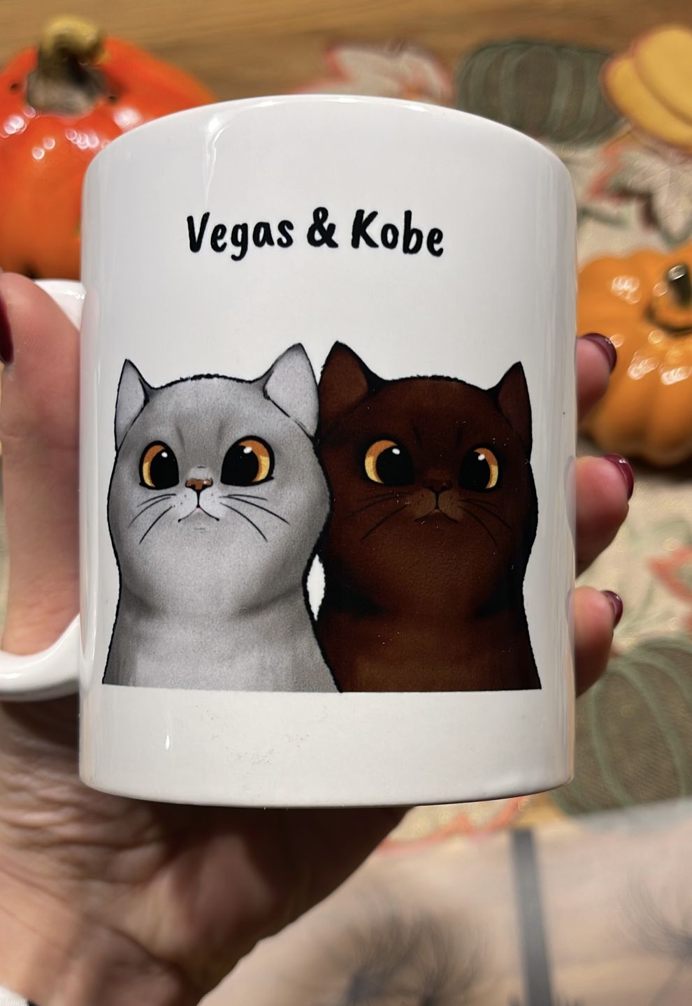 Customer photo review of Neugierige Katzen - Individuelle Tasse