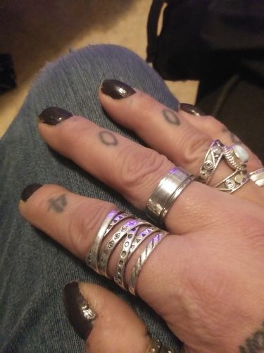 Customer photo review of Wrap Ring with Boho Engraving Sterling Silver