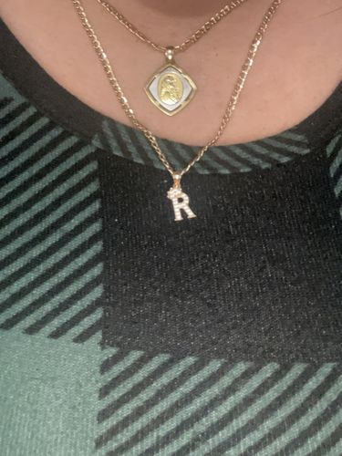 Customer photo review of *NEW* 14K All Initial  W/ Cuban Hollow Chain  JTJ™