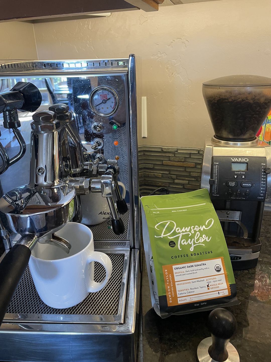 Customer photo review of Organic Dark Sumatra Mandheling