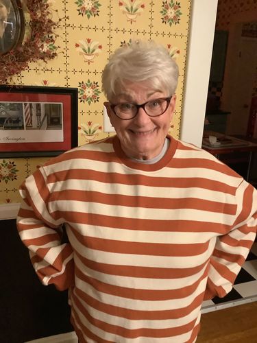 Customer photo review of Women Casual Striped Pullover Loose T-Shirt