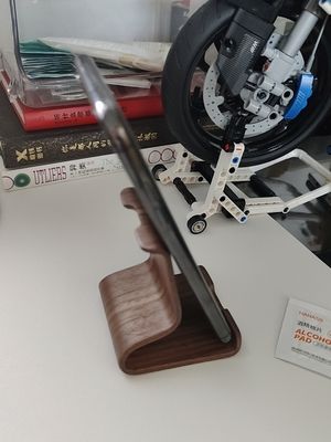 Customer photo review of Scandi Style Wooden iPhone Stand for Desk